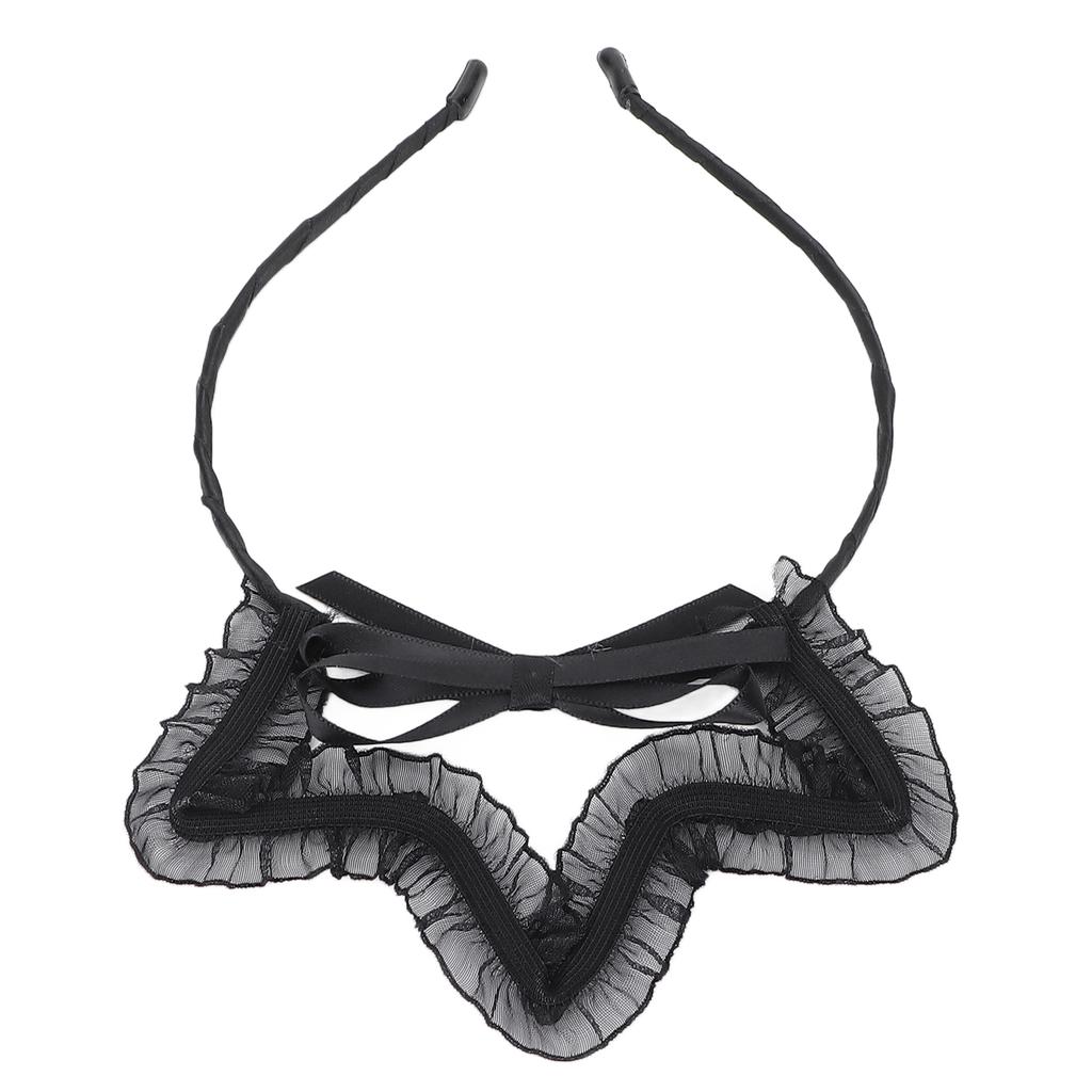 Cute Crown Lace Headband Women Hair Accessory for Halloween Christmas Cosplay Party