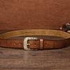 Thickened Men's First Layer Cowhide Retro Belt Copper Buckle Trendy Casual Belt