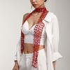 Hollow Sequin Scarf Flower Shape Sparkling Hair Accessory Neck Wrap Waist Chain  Party