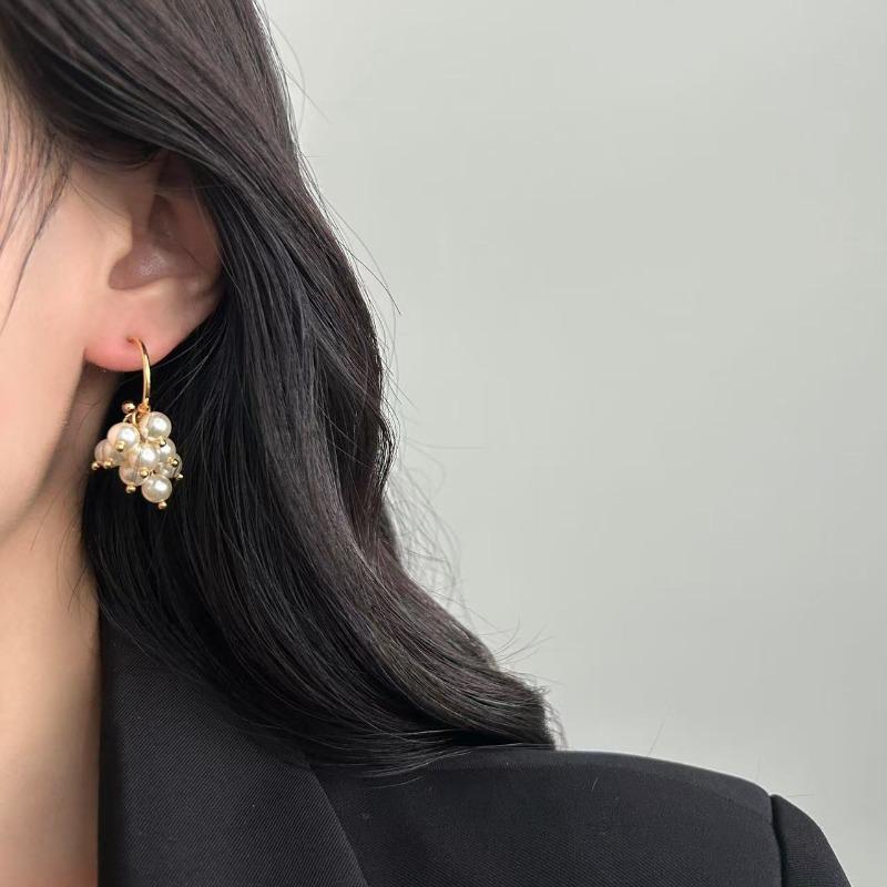 Pearl Tassel Earrings Ear Buckle Removable Personalized Earrings Simple Fashion Sweet Exquisite Commuter Casual Women'S Earrings