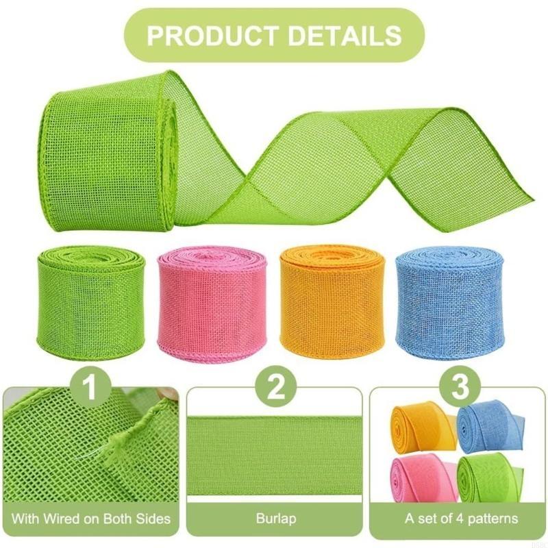 Colorful Wrapping Ribbon 5.46Yards 50mm Wide Colorful Ribbon for Bows Making