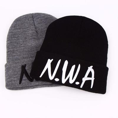 Fashion Winter Warm Beanies Cap NWA Embroidery Knitted Hat Women Men Hip Hop Lady Wool Caps Outdoor Cold Hats