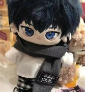 Gevuld 20cm Anime Blue Lock Isagi Yoichi Cosplay Pluche Katoenen Poppen Met Skelet Lichaam Aankleed Speelgoed Voor Kinderen Verjaardagscadeaus With skeleton