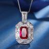 Jewelry Copper Bottom Gold-Plated Simulation Color Treasure Corundum Square Diamond 8 * 12 Temperament Ring Set Women
