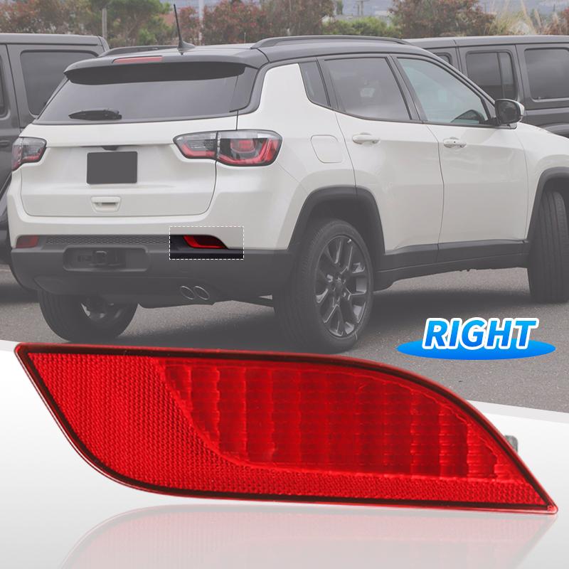 Car Rear Bumper Reflector Marker Light Reflective Strip For Jeep Compass 2017 2018  55112679A 55112678AA Left Right