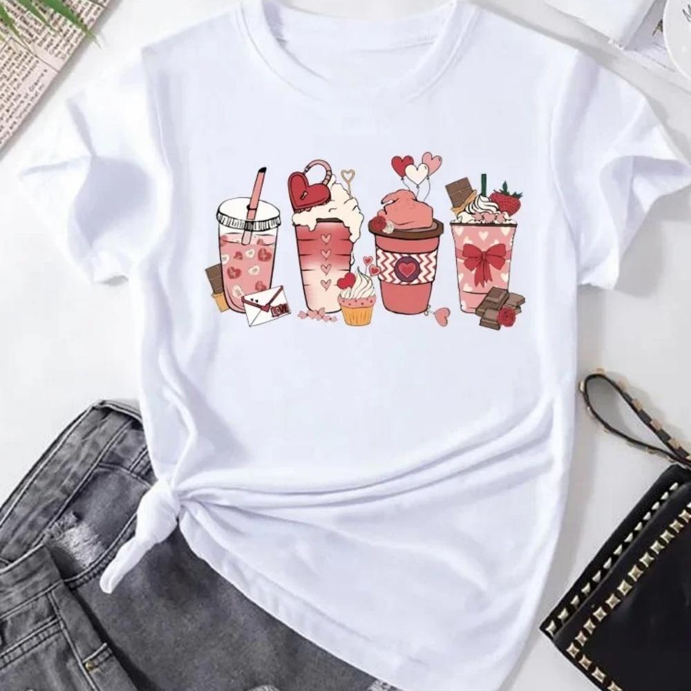 Womens Shortsleeved Tshirt Ice Cream Fashion Printed Base Shirt Harajuku Graphic T Shirts Aesthetic Clothes Tops