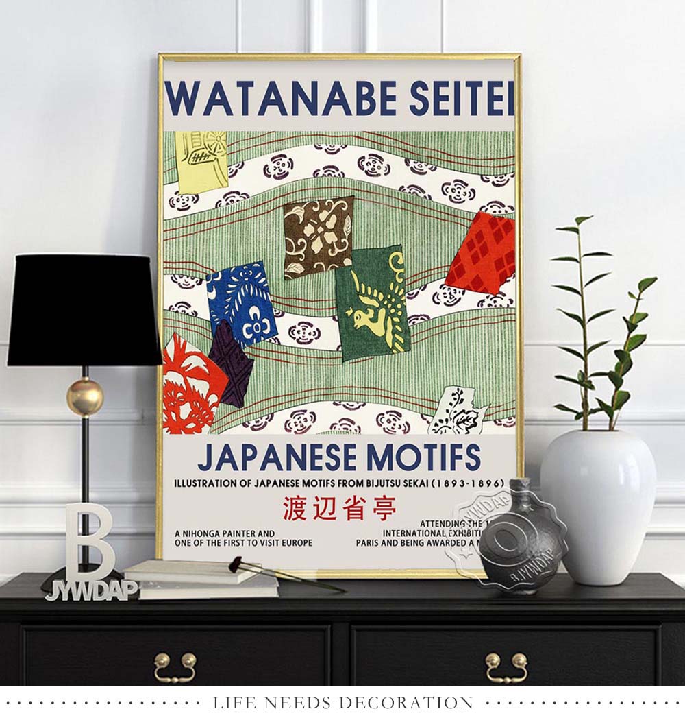 

Ватанабэ Сэйтэй Японская выставка укиё-гравюр Музейный плакат Винтажное искусство Картина на холсте Наклейки на стену для интерьера Домашний декор Без рамки 21*30cm No Frame