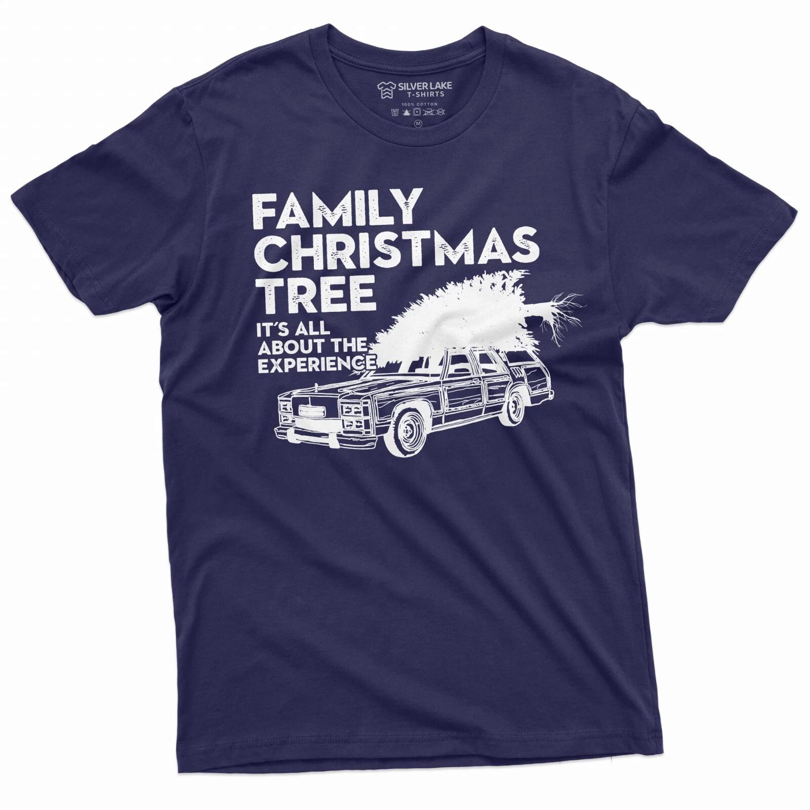 Men s Family Christmas Tree Popular Culture T-shirt Funny Xmas Gifts Family Tee M
