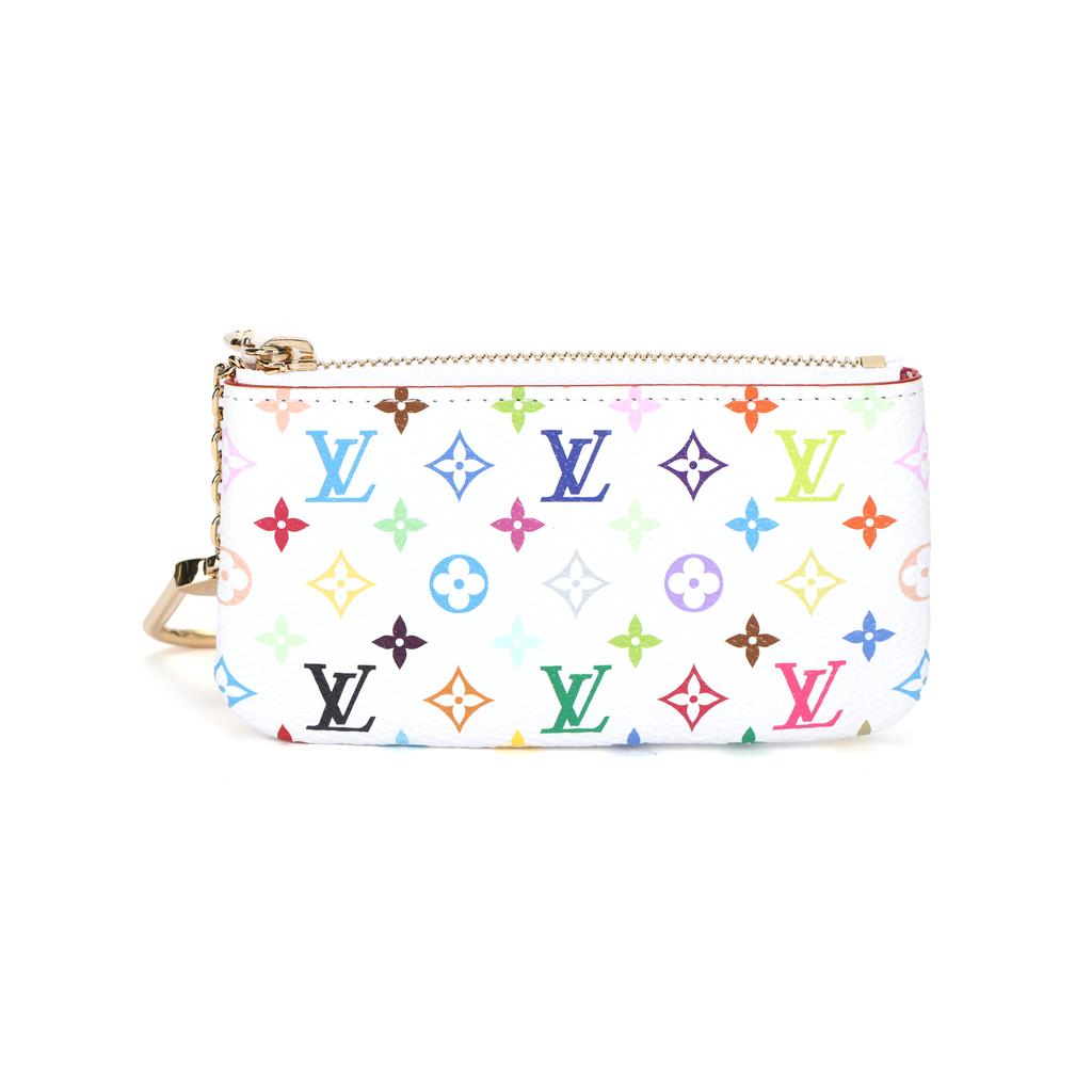 Louis Vuitton Borsetta Portachiavi X Takashi Murakami Tela Monogramma Multicolore/Bianca Portafogli da Donna M28388