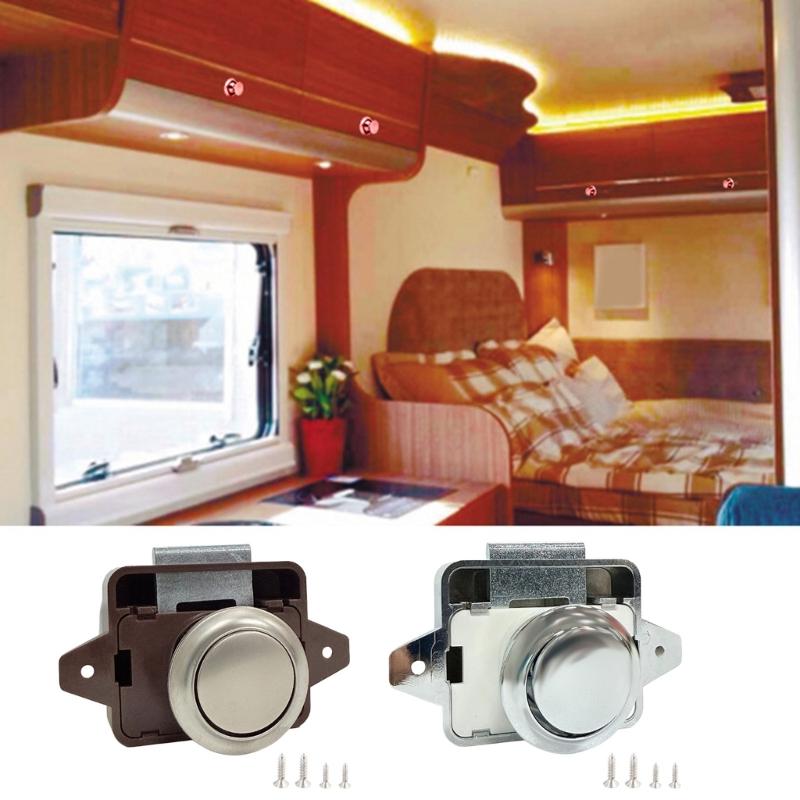 Ferramenta per Mobili a Chiusura a Pressione Serrature a Pulsante Serratura per Porte Senza Chiave per Arredamento di Camper e Autocaravan Chiusure a Pressione