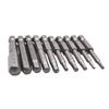 10-Piece 50mm Imperial Hex S2 Steel Magnetic Screwdriver Bits