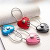 Resettable 3-Digit Padlock Heart Password Padlock Outdoor Luggage Code Padlock Valentine'S Day Gift