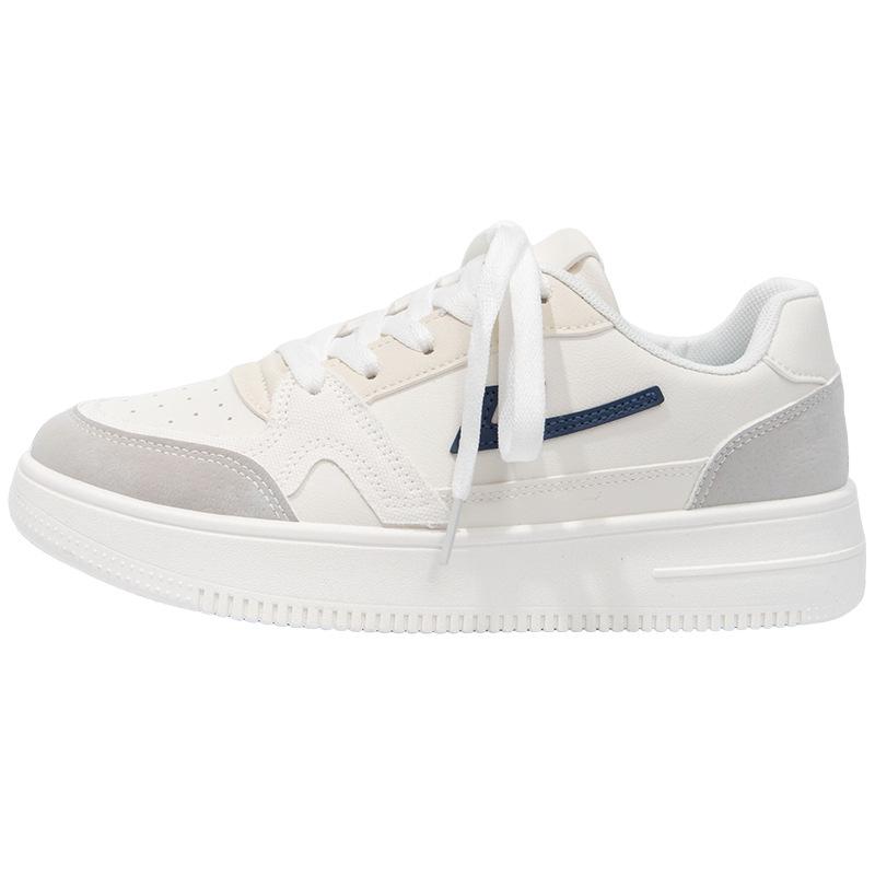 Round Head Breathable Thick Baseplate Shoes Simple Low-key Low-top Biscuit Shoes Fashionable Versatile High-end Casual Shoes Women