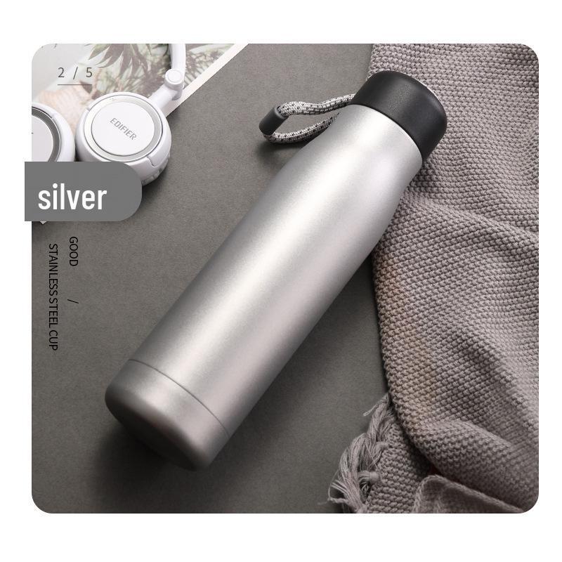 Large Capacity Stainless Steel Insulated Water Bottle - Portable Thermos Cup for Fitness & Outdoor Sports