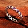 Δαχτυλίδι Amethyst Φεβρουαρίου Birthstone Δαχτυλίδι από ασήμι 925, χειροποίητο κοσμηματοπωλείο