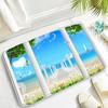 Summer Ocean Beach Carpet Hawaii Island Palm Trees Nature Scenery Bathroom Rug Non-slip Entrance Doormat for Living Room Decor