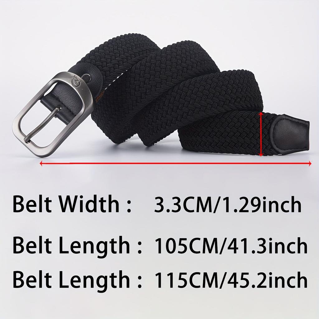 Men's Belt Casual Woven Elastic Belt Outdoor Sports Women's Belt No Need for Punching Climbing Work Belt For Men Women Fashion