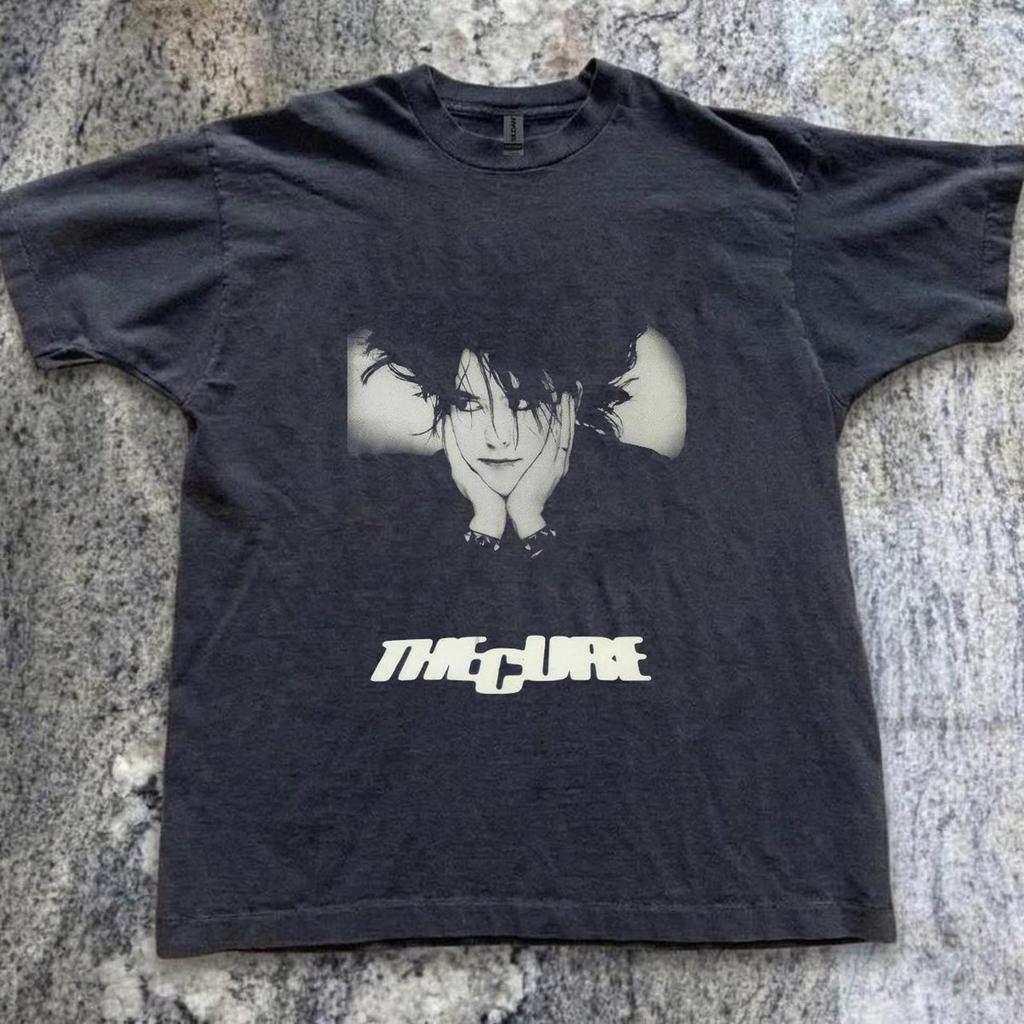The Cure Band T Shirt, 90s Alt Rock Cotton Tee, Goth Clothing Concert Apparel
