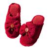 Wedding big red cotton slippers wedding a pair of festive natal year couple tiger bride morning robe autumn and winter