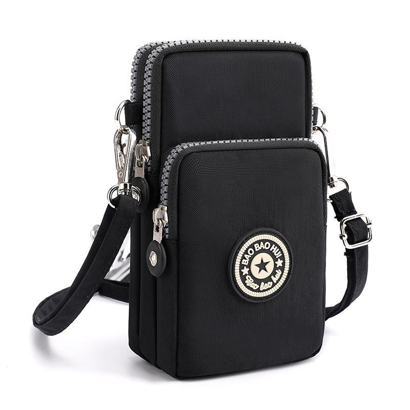 Korean Style Crossbody Phone Bag – Women's Fabric Pouch, Neck Hanging Sports Armband, Vertical Wrist Coin Purse
