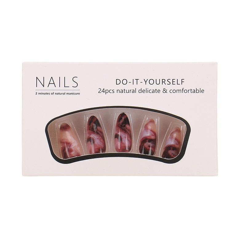 Ombre European and American Style Press-On Nail Art: 24 Removable Fingernail Patches