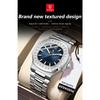 POEDAGAR Luxury Man Quartz Watch Square Watch for Men Waterproof Luminous Date Stainless Steel Watches Sports Clock reloj