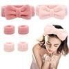 3Pcs Spa Headband Wristband for Washing Face Microfiber Makeup Towel Hair Bands Washband Scrunchies Absorbent Wrist Sweatband