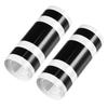 Hihaha Hood Stripe Pattern Sticker Striped Sticker/Hood Roof Suitcase Bumper Applique Decoration / 180x8cm Black 2pcs