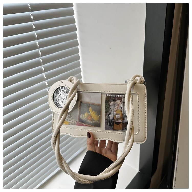 Small camera, small pain bag, crossbody shoulder bag, transparent two-dimensional small food allowance, daily commute, bar bag, casual backpack.