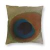 Peacock Eye Feather Square Pillowcase Polyester Linen Velvet Printed Zip Decor Throw Pillow Case Home