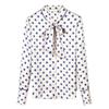 navy blue polka dot