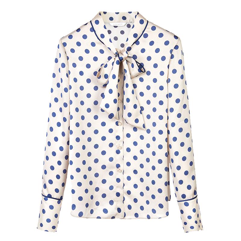 

Langzi Retro Polka Dot Commuter Blouse 2XL