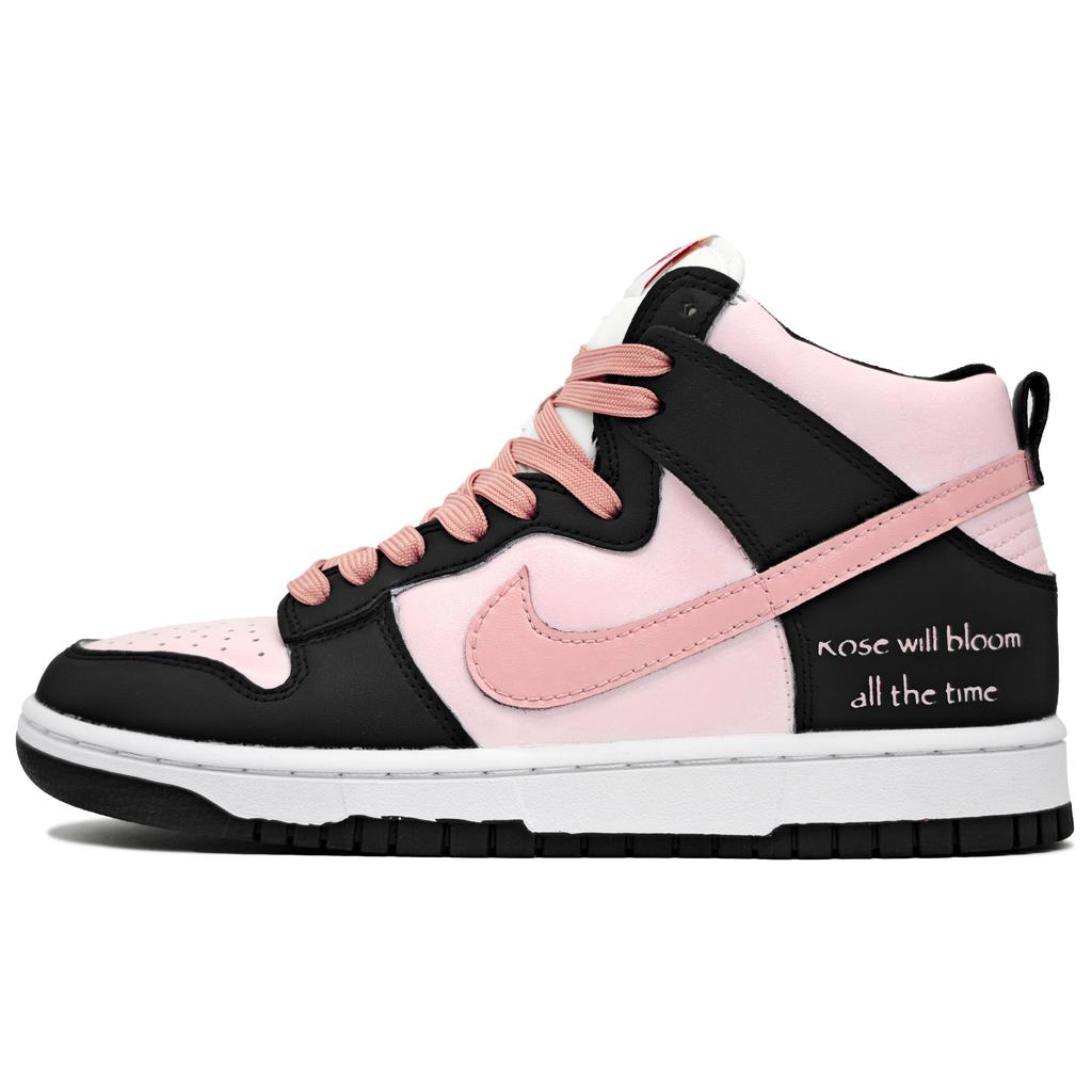 Nike Dunk Wheat, Cute, Box High Top Skateboard Shoes Women's Black Pink DD1869-103(Team1148-123)