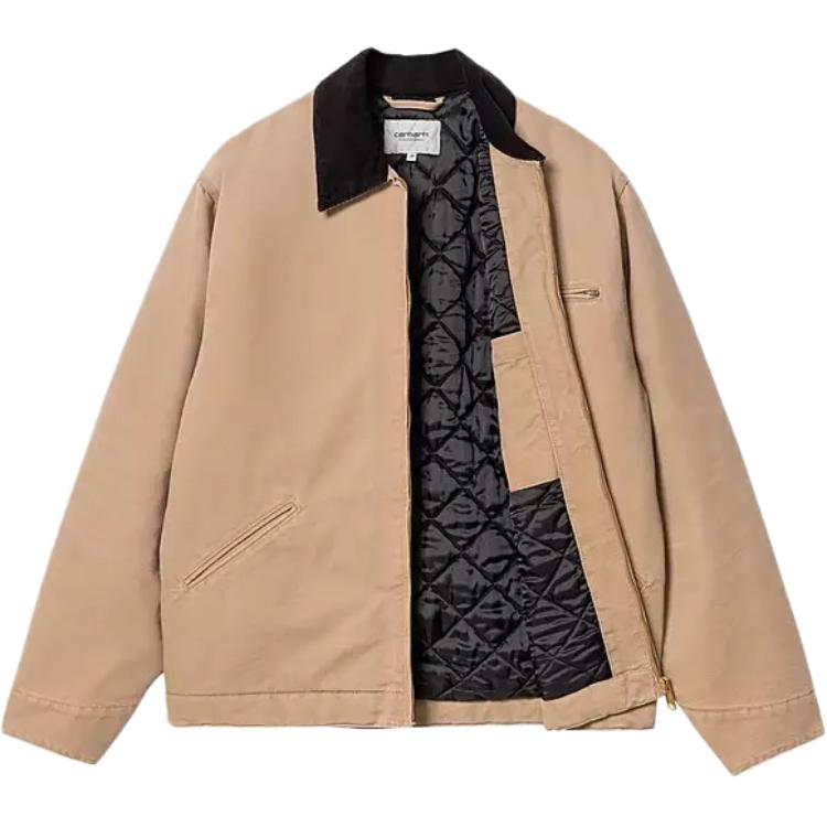 Carhartt WIP OG Detroit Aged Canvas Jacket Peanut/Black Men Streetwear I027358-2I7-3K