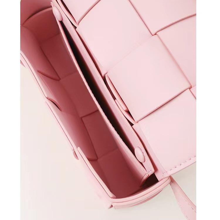 Leather woven clutch bag women's breast bag waist bag chain small bag mini crossbody spring new urban simplicity