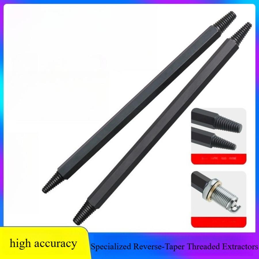 Specialized Reverse-Taper Threaded Extractors - Tools for Removing Broken Spark Plugs & Seized Screws in Cars