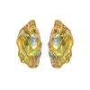 Geometric Irregular Abalone Shell Earrings: Retro & Fashionable New Chinese Design