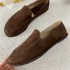 New Flat Bottomed Classic Loafers with Calf Leather and Classic Round Scalp Leather Lining for Casual Women's Shoes