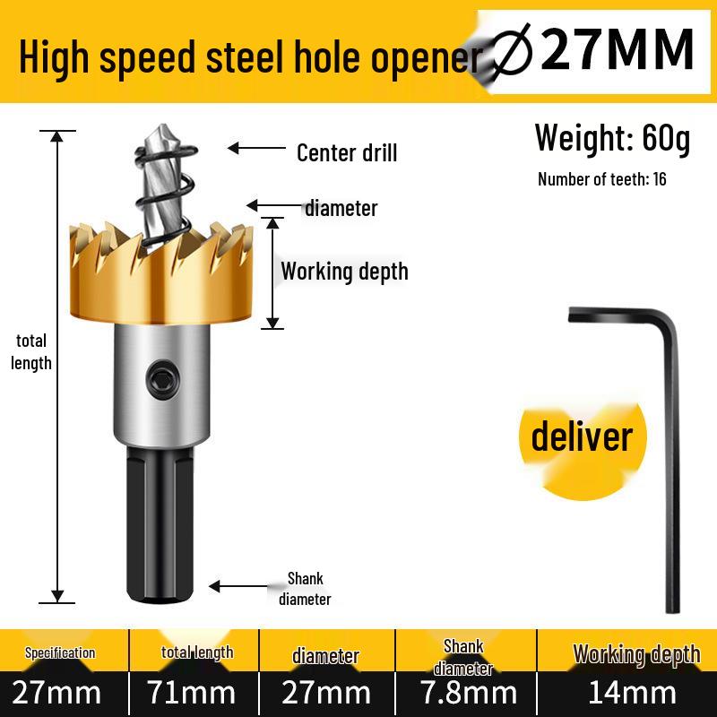 Hochgeschwindigkeits-Lochsäge aus Edelstahl & Metall-Aufbohrbohrer
