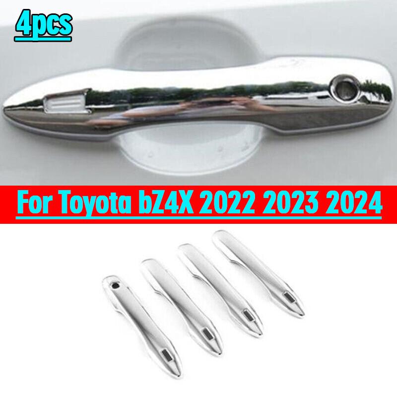 For Toyota bZ4X 2024 Chrome 4PCS Exterior Door Handle Cover Trim
