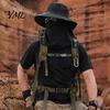 Breathable Mesh Face Mask Hat Sun Hats for Men, UV Protection Fishing with Neck Flap & Mask, Full Coverage Wide Brim Bucket Hat, Foldable Summer