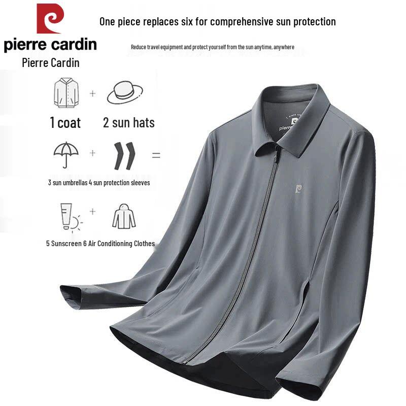 Pierre Cardin Leichte atmungsaktive Sonnenschutzjacke für Herren