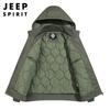 JEEP SPIRIT Quilted Cotton Workwear Jacket - Casual, Thick, Versatile for Autumn/Winter