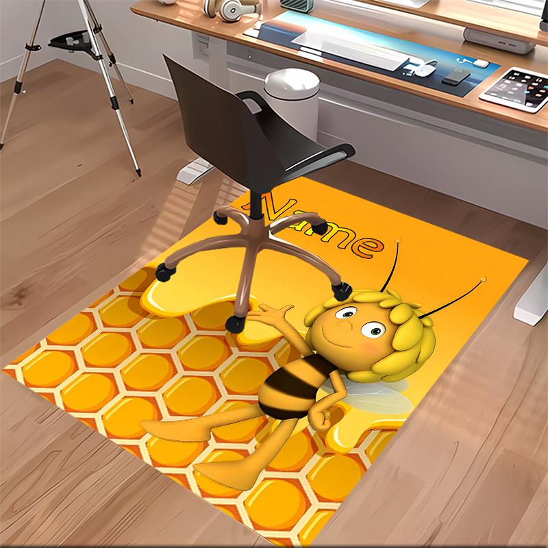 Custom personalization Maya the Bee Print Area Rug - Soft, Washable Non-Slip Indoor Mat,Living Room,Home&Office Decorative Rug