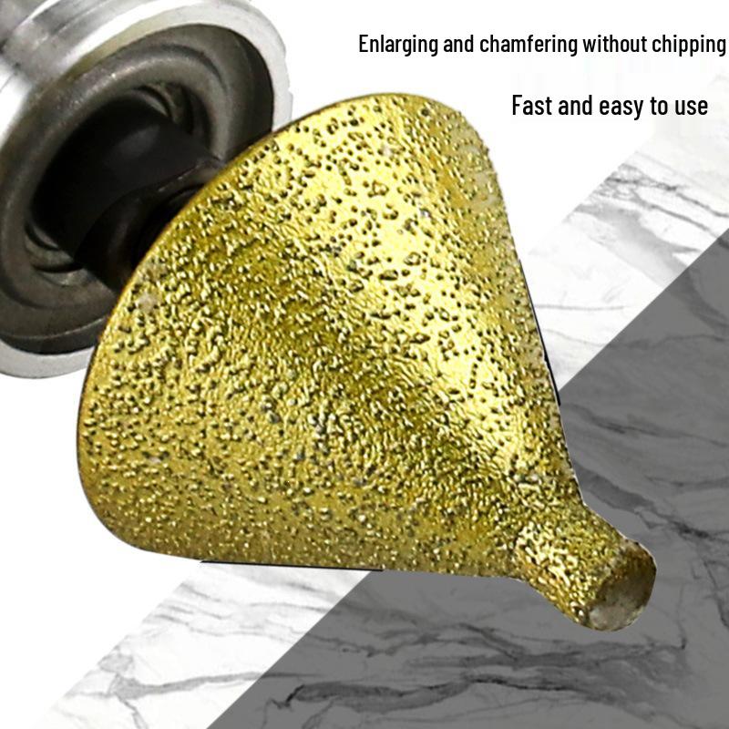 Diamond Tapered Grinding Head for Chamfering and Enlarging Tile, Marble, Quartz, and Stone Holes