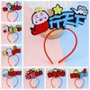 Cartoon 2025 Happy New Year Headband Red New Year Headdress Cute Snake Year Hairband  Children