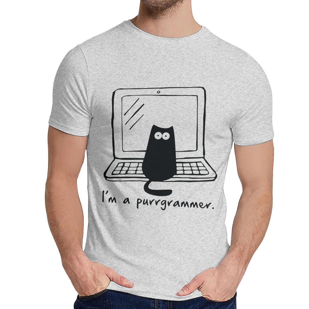 I Am A Purrgrammer Purrgrammer Car T Shirt Fashion Crewneck For Men Free Shipping