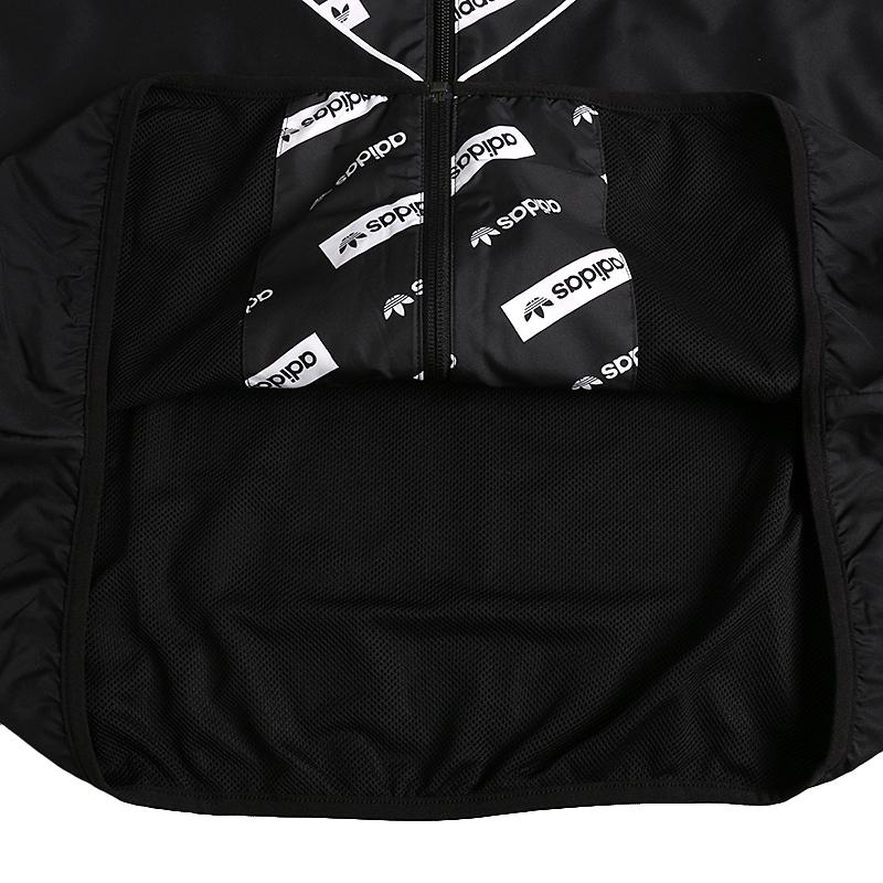 adidas Originals Lifestyle Casual Series Letter Print Fashion Versatile Long Sleeve Jacket Men Jackets Black BR9497