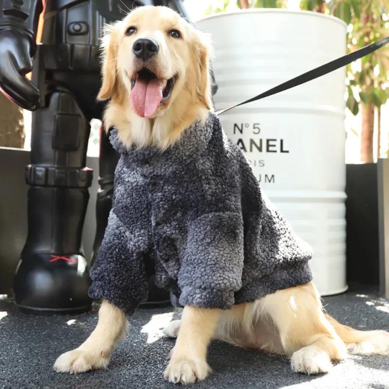 3XL-7XL Winter Thickened Warm Big Dog Clothes Lambs Wool Jacket for Medium Large Dogs Windproof Coat Pet Clothing Accessories
