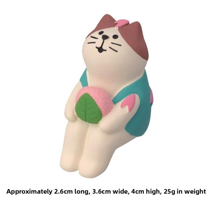 Cherry Blossom Cat Resin Craft With Cute Cat Figurine For Collectors And Gift Ideas